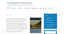 Desktop Screenshot of localpopulationstudies.org.uk