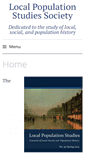 Mobile Screenshot of localpopulationstudies.org.uk